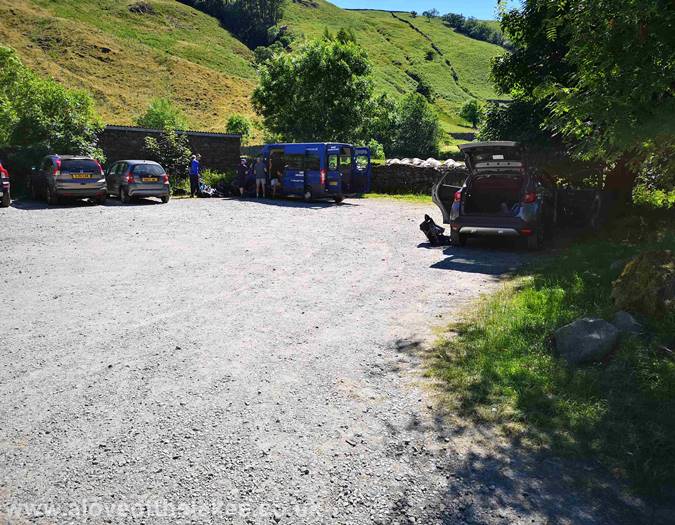 The car park at Watendlath