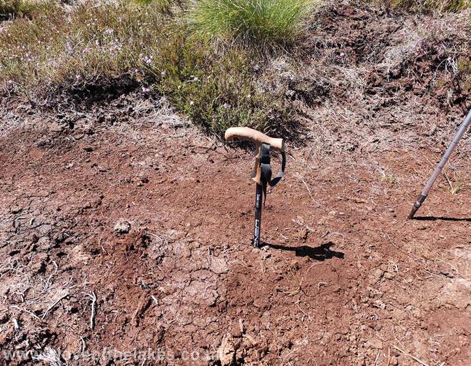 My walking stick in the ground