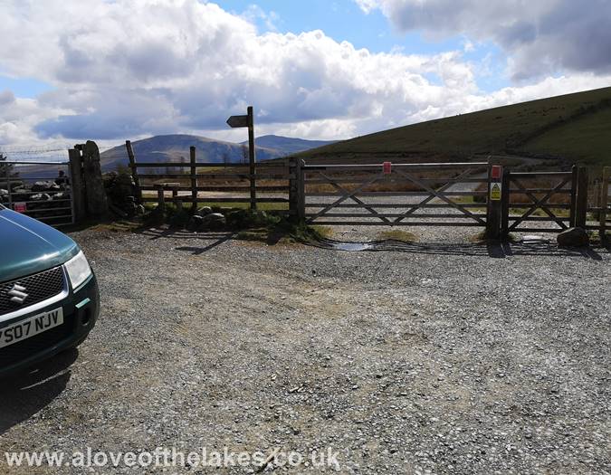 Turn left through the gate