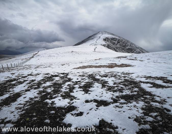 Returning to Skiddaw North top
