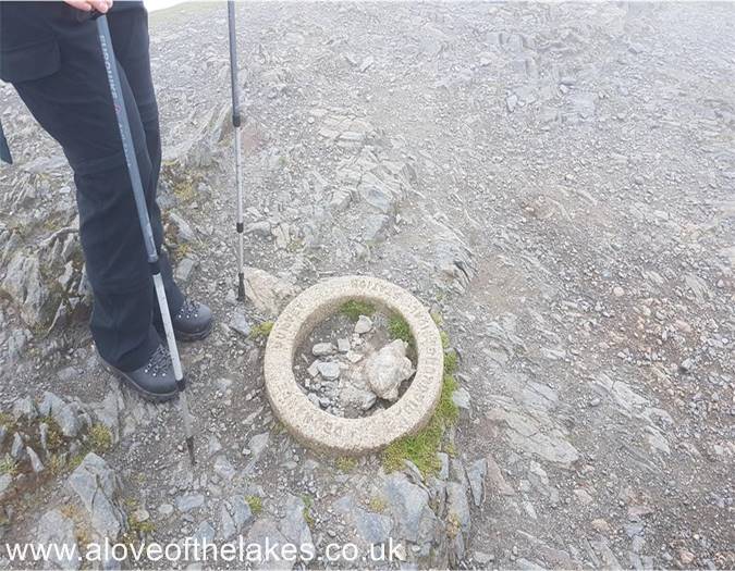 The summit Trig point