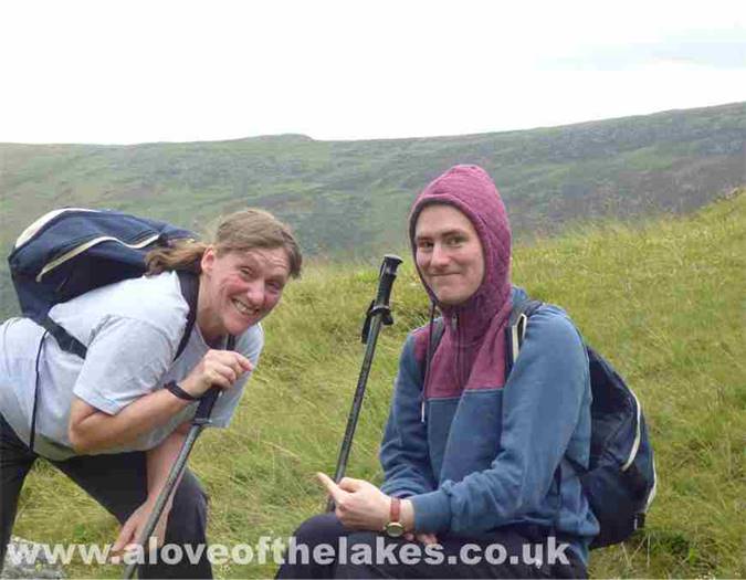 Sue and Ste by the side of Bowscale Tarn