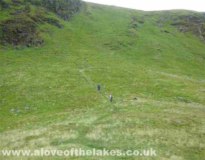 The very steep climb