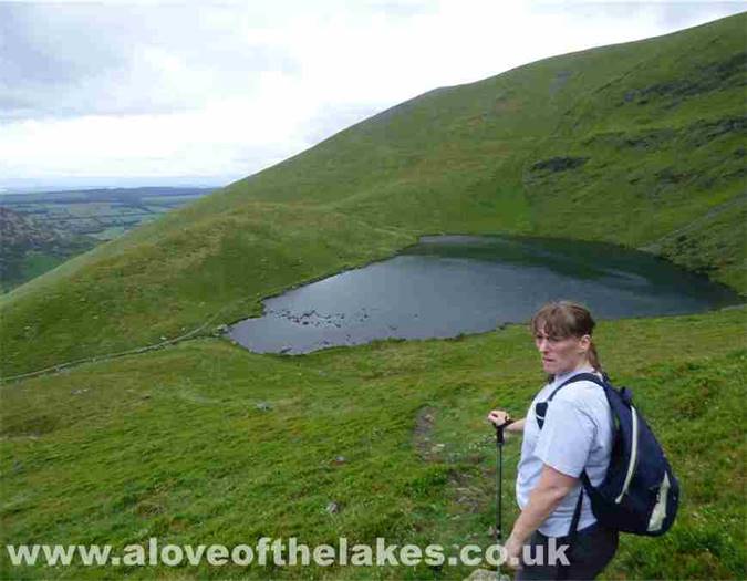 Looking down on Bowscale Tarn