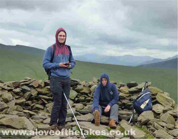 The shelter cairn on Bowscale Fell summit