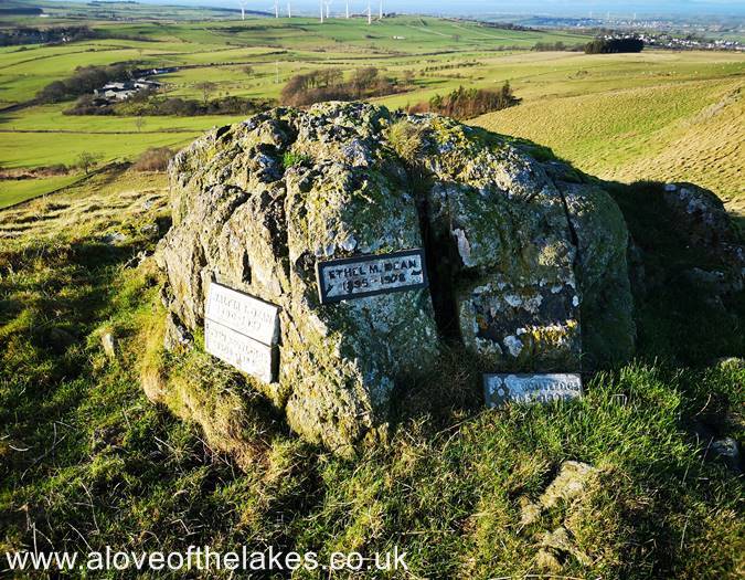 The summit cairn on Caermote Hill