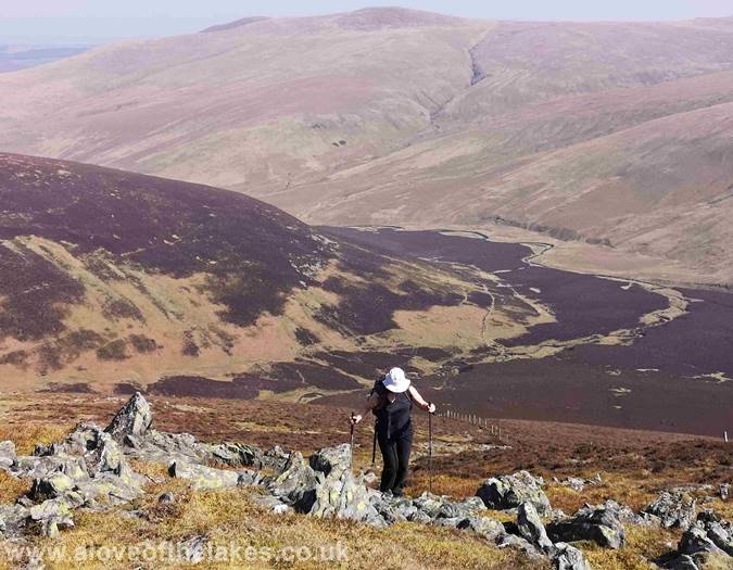 Sue nearing the summit