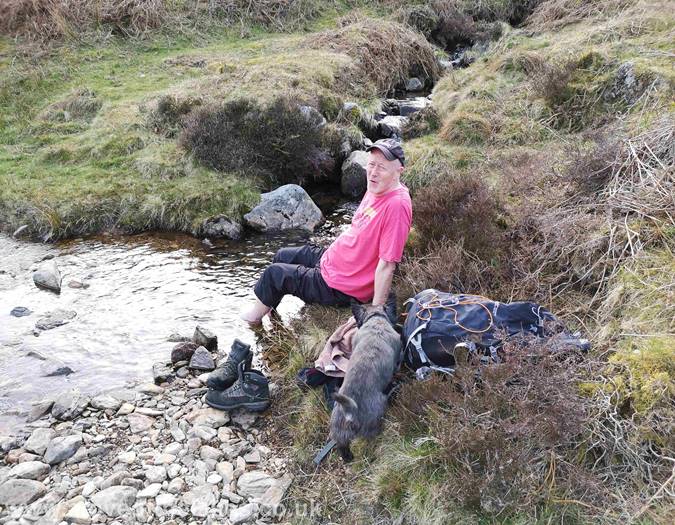 Having a dip in the cool water