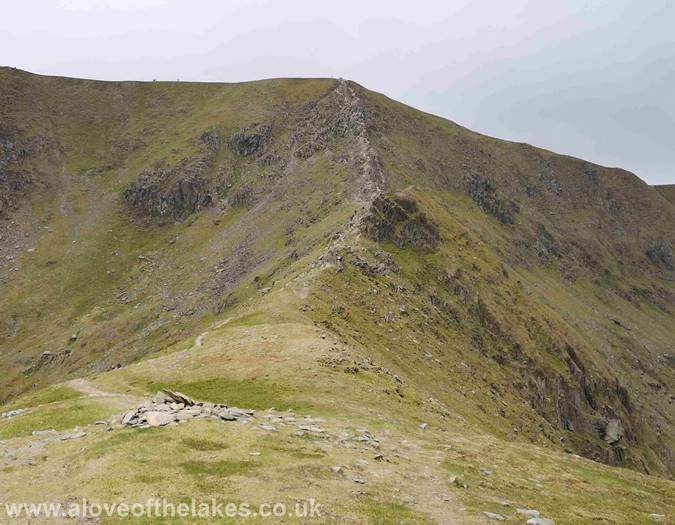 Looking back to Swirral Edge