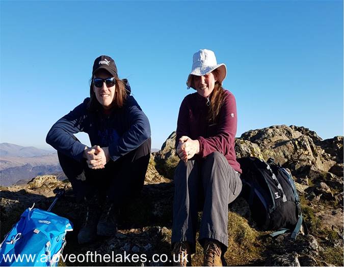 On the summit of Causey Pike