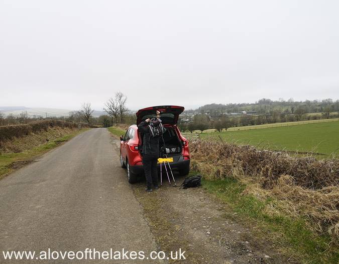 The car park at the start of the walk