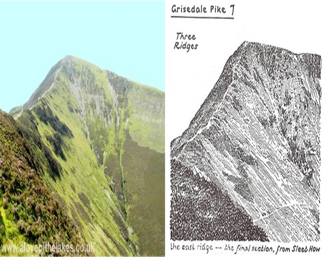 Wainwrights sketch of the path