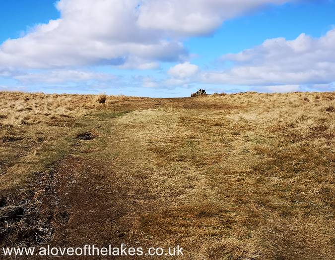 Approaching the marker cairn