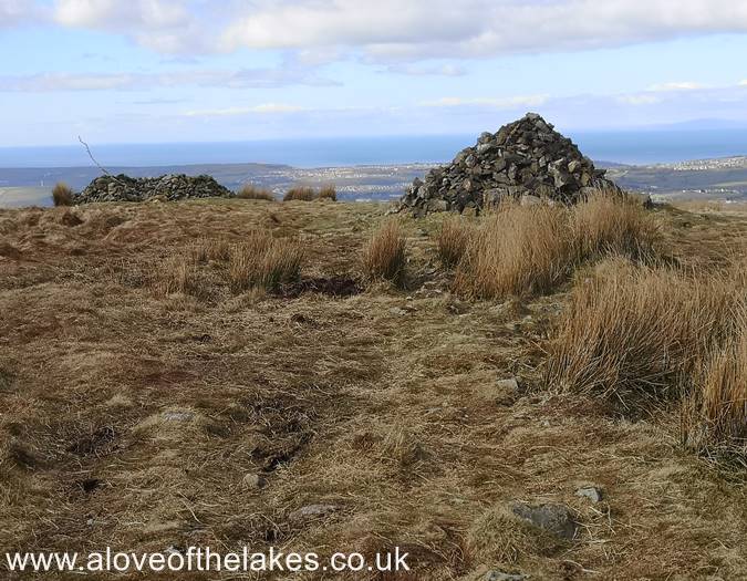 The magnificent cairn on the summit of Dent