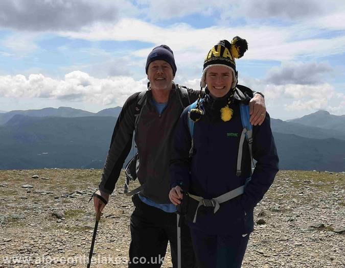 Rob and Ste on the summit of Helvellyn