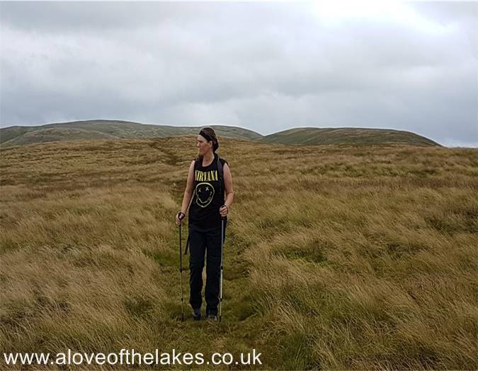 Sue en route to the summit