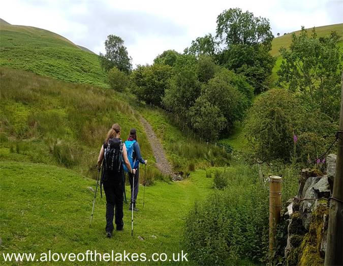 Turn right through the gate