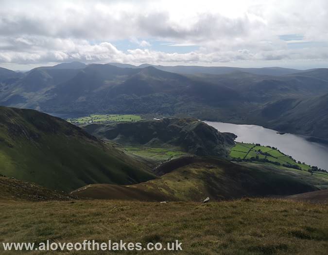 Looking back down the ridgeline