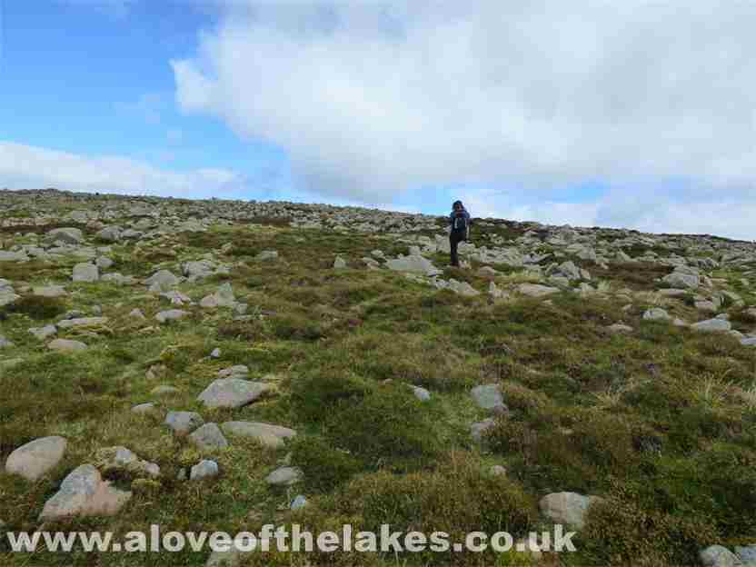 Heading to the summit of Great Bourne