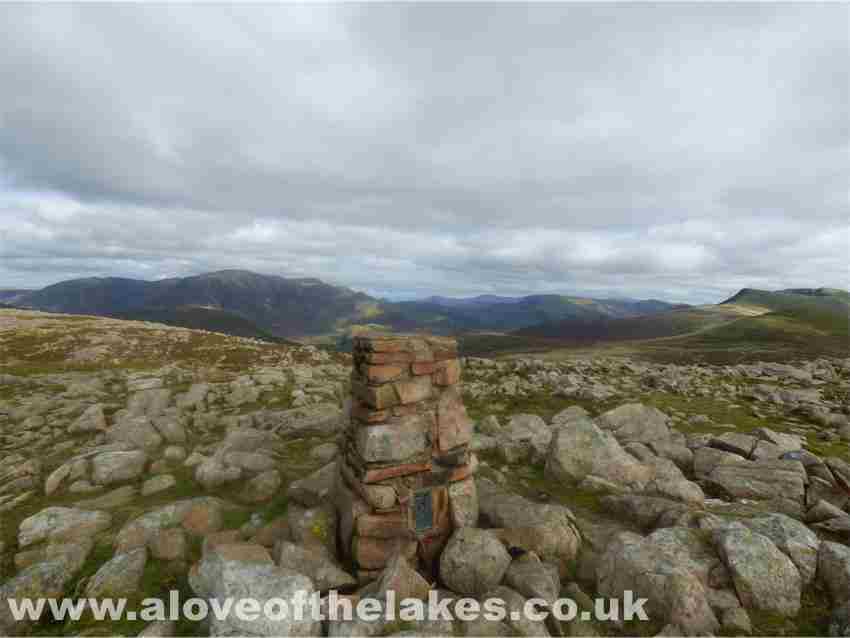 The summit cairn on Great Bourne