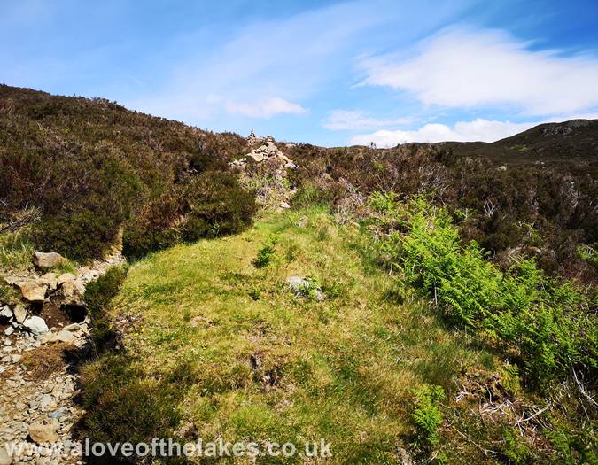 Keep following the marker cairns
