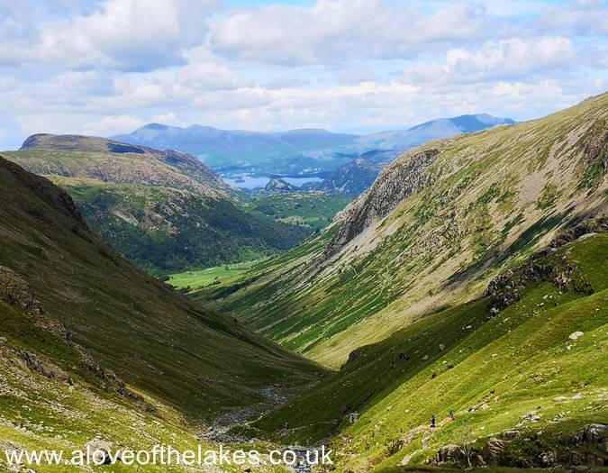 Looking back down the valley