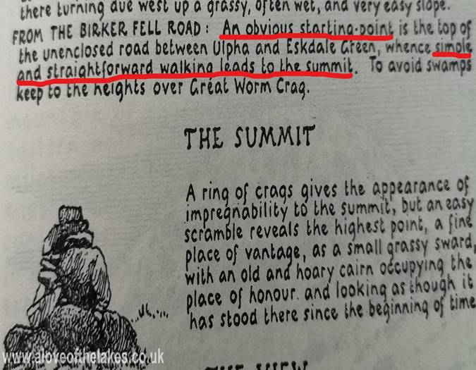 Wainwrights notes on Green Crag