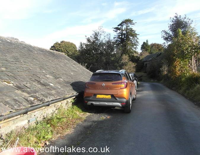 The car park at the start of the walk