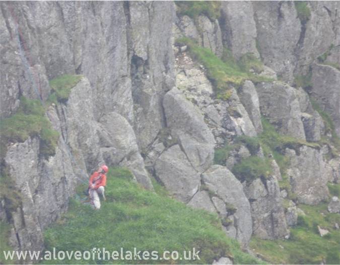 A rock climber
