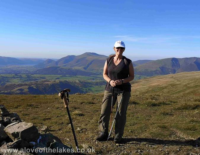 Sue on the summit of Watsons Dodd
