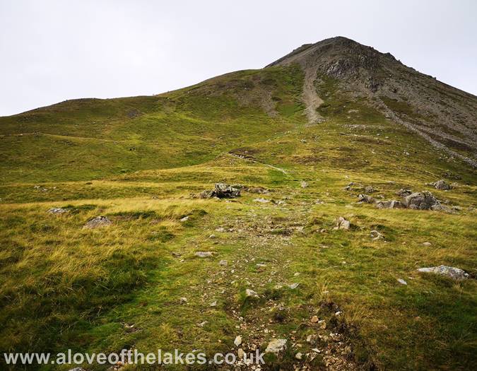 Starting the steep climb