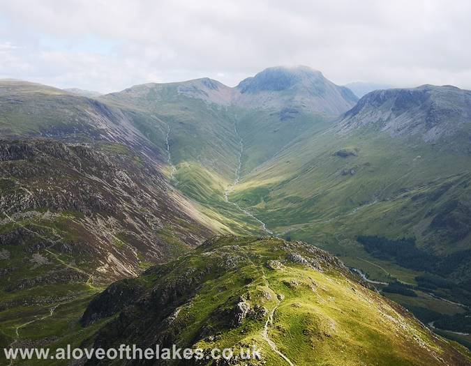 Looking back to Great Gable