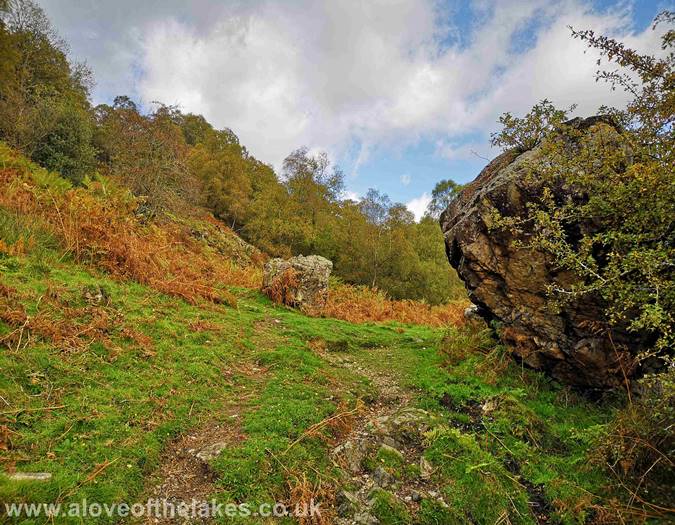 The large boulders