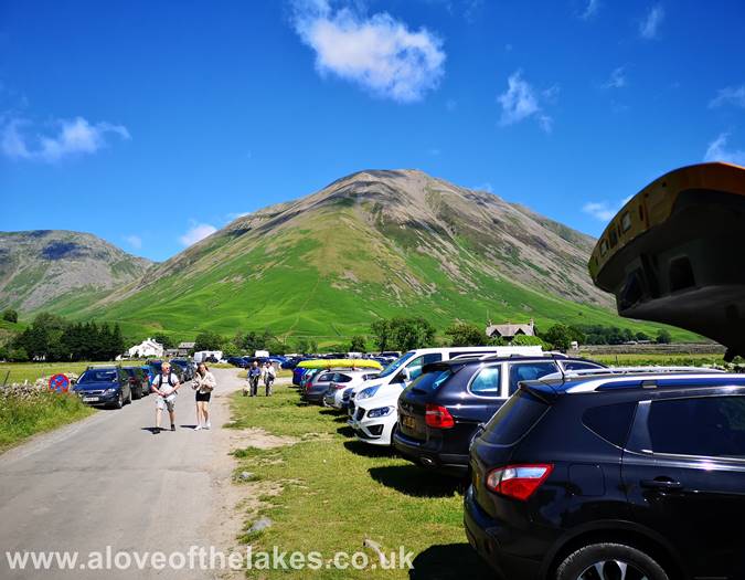 The car park at the start