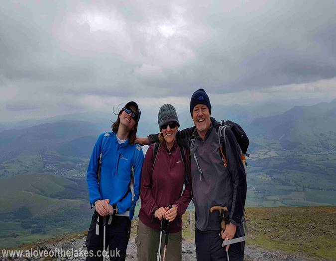 On the summit of Skiddaw Lesser Man