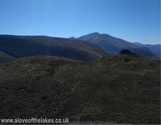 Looking towards the summit shelter cairn