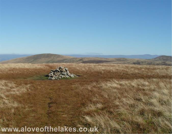 The summit cairn on Great Sca Fell