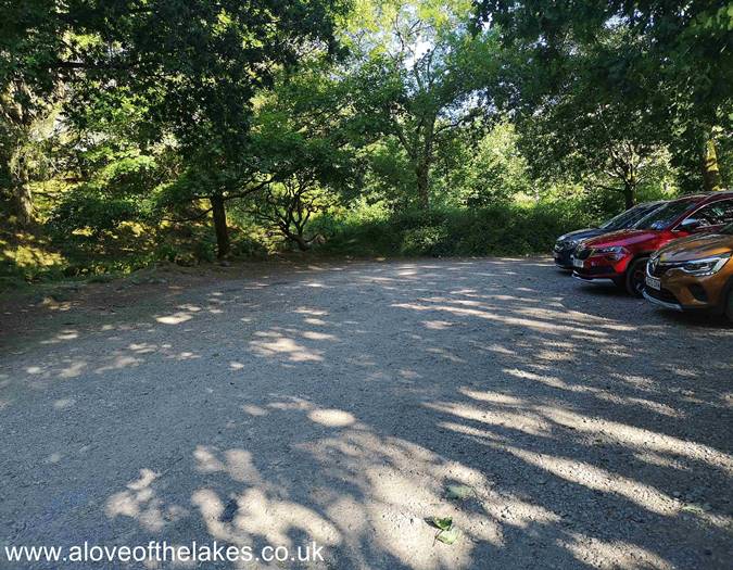 The car park at Overbeck Bridge