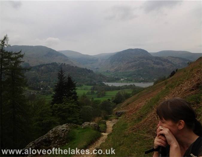 Sue admiring the views