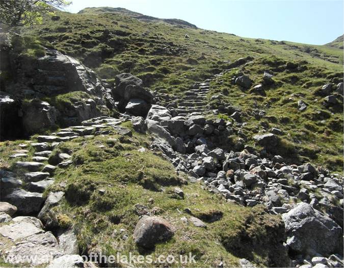 The stone staircase