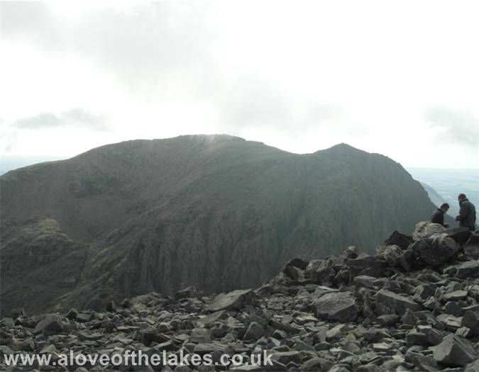 Looking across Mickledore to Scafell