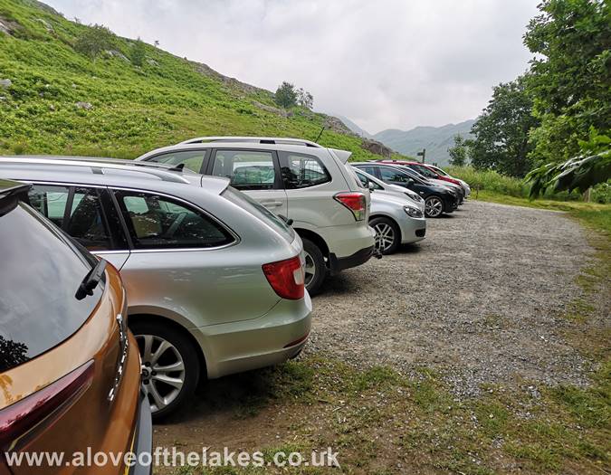 The car park at Wha House Farm