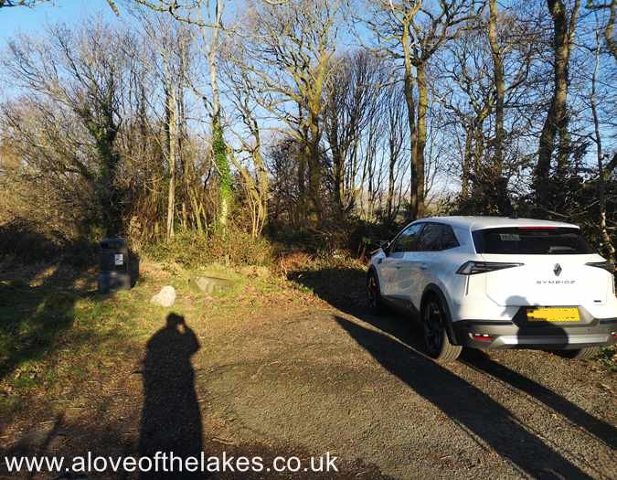 The car park at the start of the walk