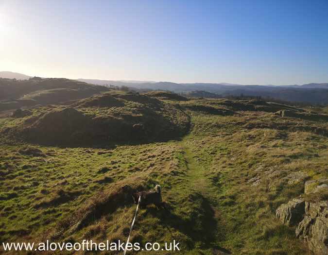 Dropping down to the Dales Way path