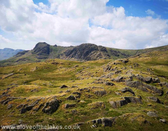 Looking back to Harrison Stickle and Pavey Arc