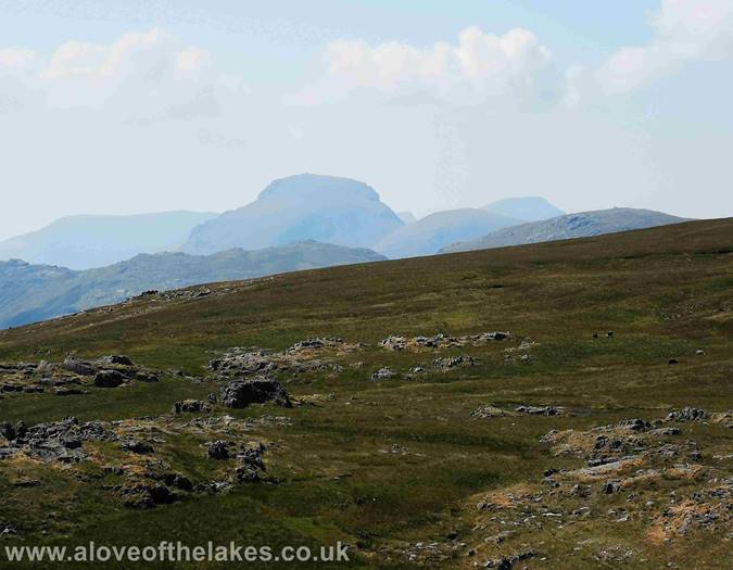 Looking through the heat haze towards Great Gable