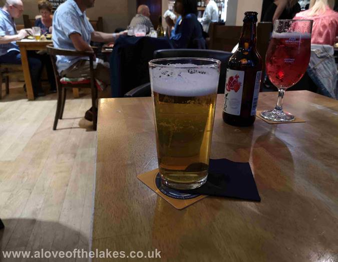 Post walk drinks in The Lily bar Ambleside
