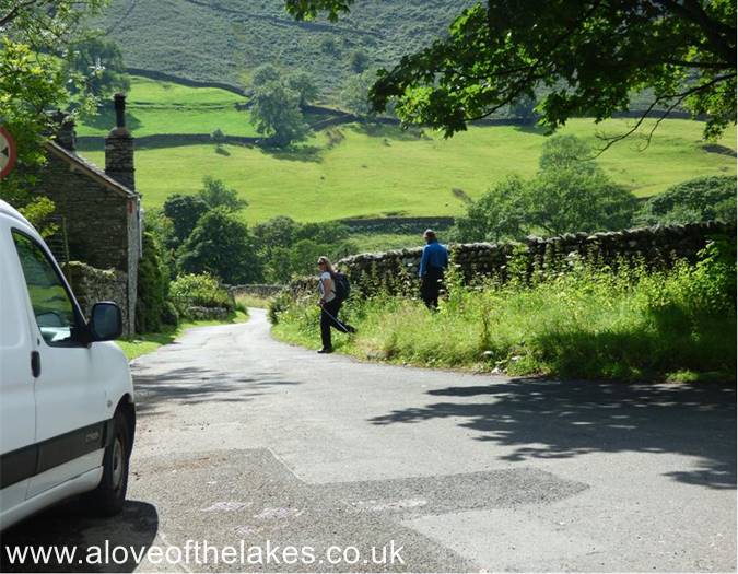 Walking back down the layby