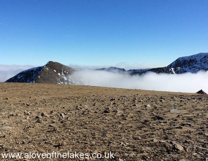 Catstye Cam peeping through the clouds